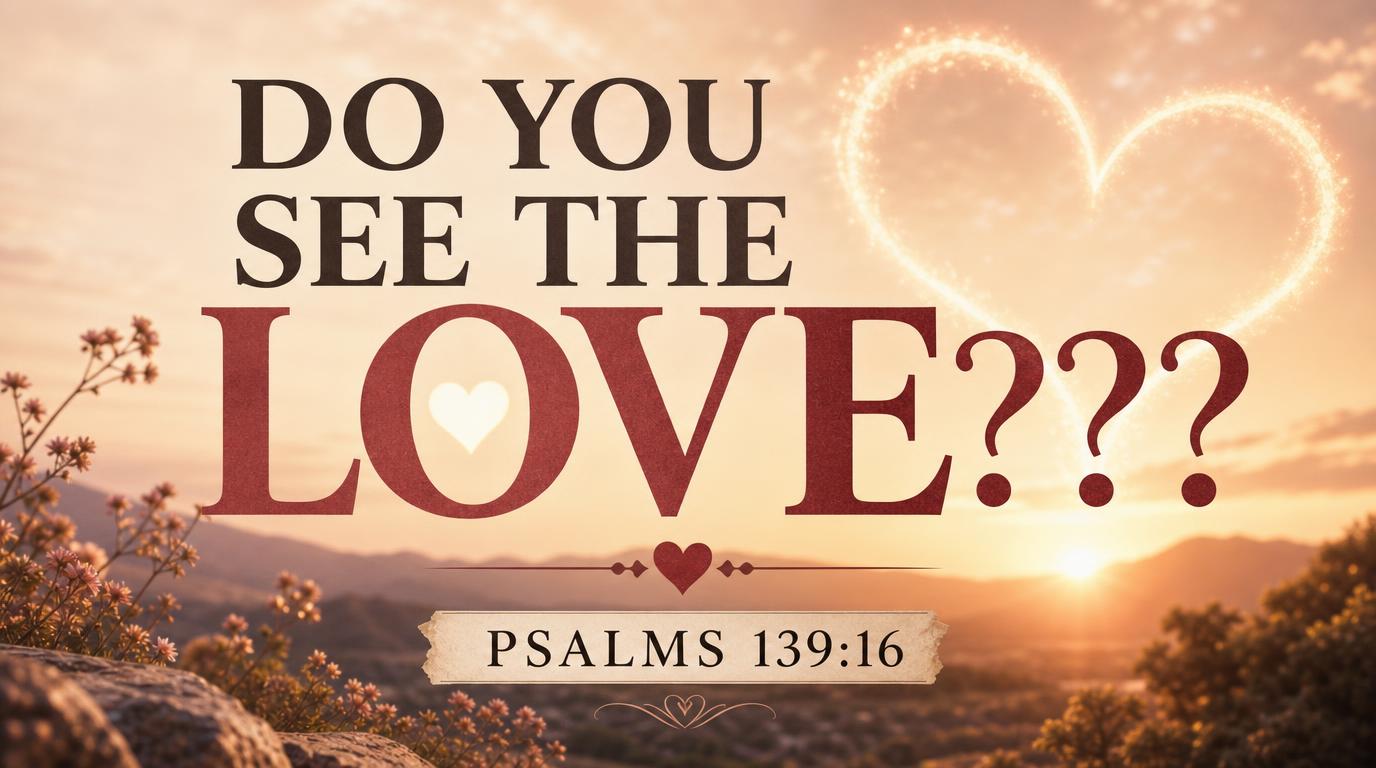 DO YOU SEE THE LOVE??? Scripture: PSALMS 139:16